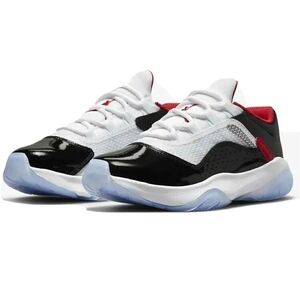 Nike Air Jordan 11 Size 6Y CMFT Low GS Black White Red Shoes CZ0907-160 NEW